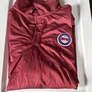Maroon Polo Shirt with Embroidered Patch